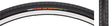 700x28 Caldera Wire Bicycle Tire with a white stripe, showcasing a close-up of the tread designed for commuting and training, featuring thicker rubber for durability and Exceptional Puncture Safety (EPS).