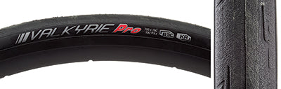 Close-up of the 700x28 Reflective Valkyrie Pro R3C/KA/120 Fold Bicycle Tire, showcasing its smooth center section, mild shoulder siping, and reflective sidewall striping for enhanced visibility.