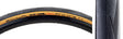 Close-up of the 700x28 Pro One TT Bicycle Tire featuring a smooth tread and light shoulder siping, designed for speed and control in competitive racing.