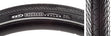 Close-up of the 700x42 Reflective Ciudad Bicycle Tire, highlighting its tread and reflective sidewall striping designed for puncture resistance and enhanced visibility.