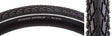 700x42 Reflective Kwick Drumlin Sport KS Bicycle Tire close-up showing thick tread, square profile, deep siping, and textured shoulder lugs, designed for pavement, gravel, and forest roads, with reflective sidewall striping.