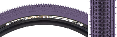 700x43 Gravel King SK Bicycle Tire featuring five rows of square knobs and double rows of ridges for smooth rolling and excellent grip, ideal for rough roads and single track exploration.