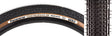 700x50 Black/Brown Gravel King SK Bicycle Tire featuring spiked square knobs and double rows of continuous ridges, designed for smooth rolling and superior grip on rough or gravel roads.