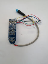 Bluetooth Board, Motherboard, & Harness for Xiaomi Mi M365 (Missing Hardware) featuring a blue circuit board with several colored wires and connectors, essential for the scooter's electronics and console assembly.