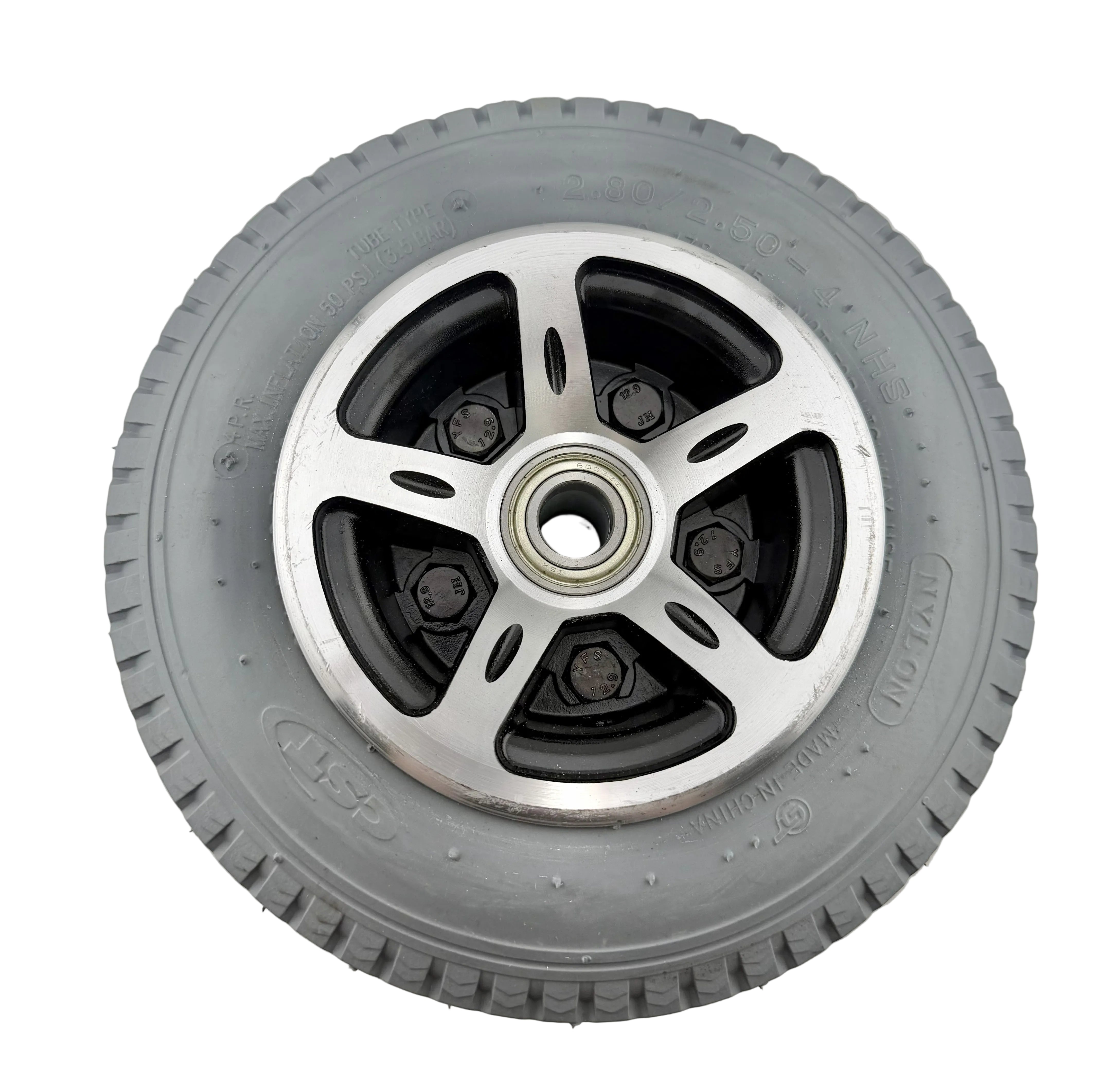 2.80/2.50-4 Pneumatic Caster Wheel for the Merits Atlantis 1 (P710) and Travel-Ease Commuter Bariatric (P183) Power Chairs (Blemished)
