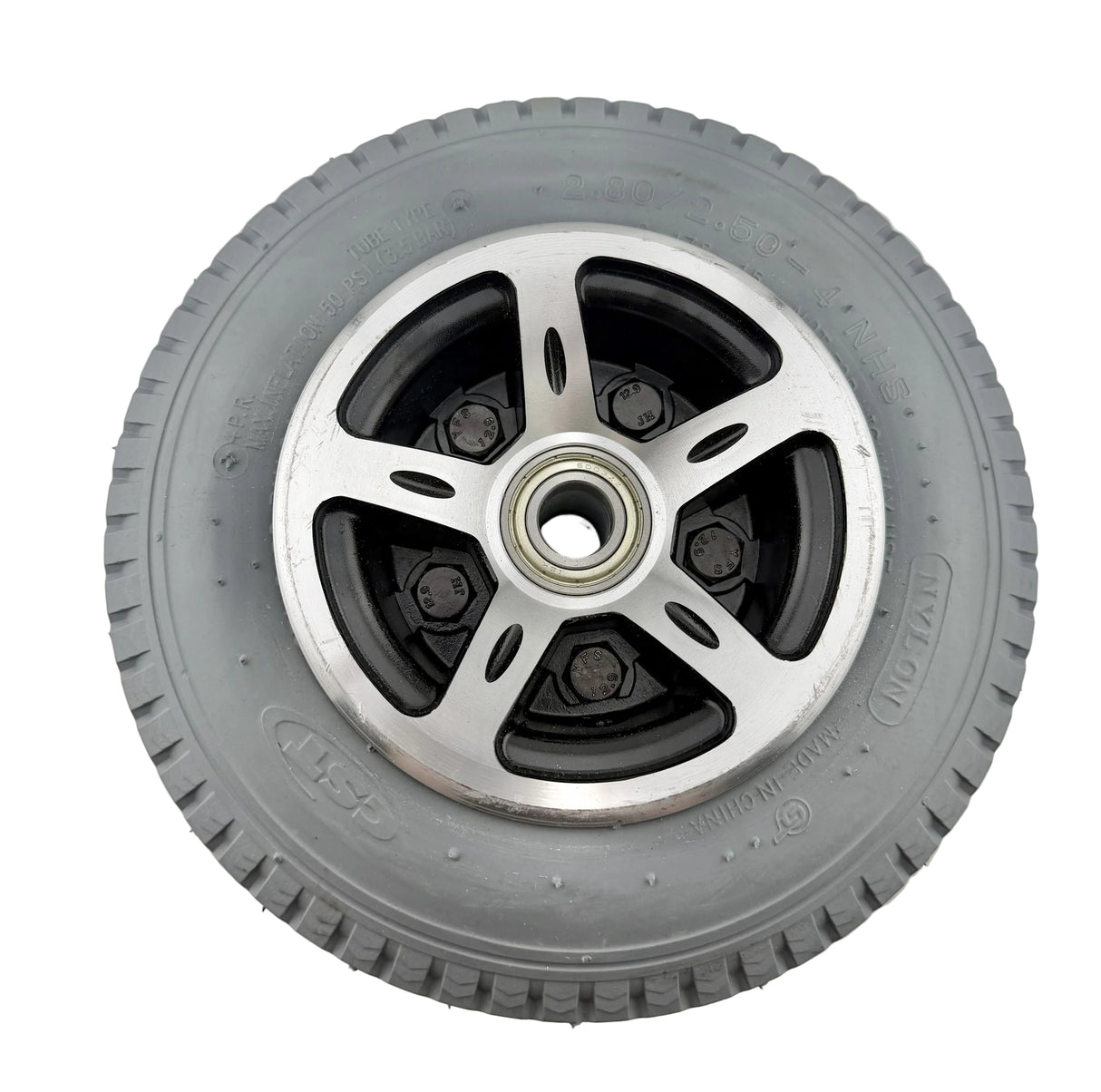 2.80/2.50-4 Pneumatic Caster Wheel for the Merits Atlantis 1 (P710) and Travel-Ease Commuter Bariatric (P183) Power Chairs (Blemished)
