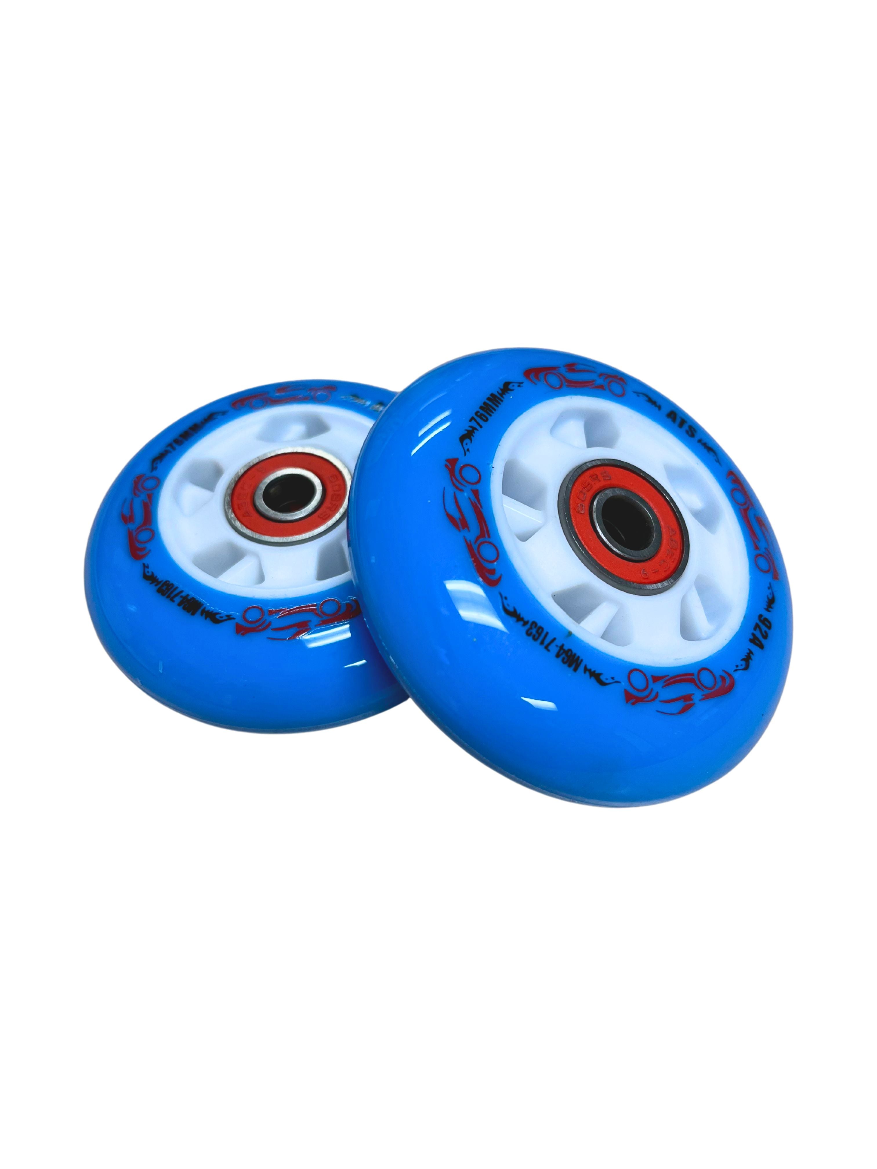 76 mm Scooter Wheels with Bearings (Set of 2)