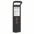 24 volt 12 Ah lithium ion battery pack for the Golden Cricket GP302 power chair, black rectangular battery.