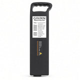 24 volt 12 Ah lithium ion battery pack for the Golden Cricket GP302 power chair, black rectangular battery.