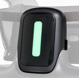 Lithium battery pack for the Golden Ally GP303 travel power chair, shown installed and powered with light