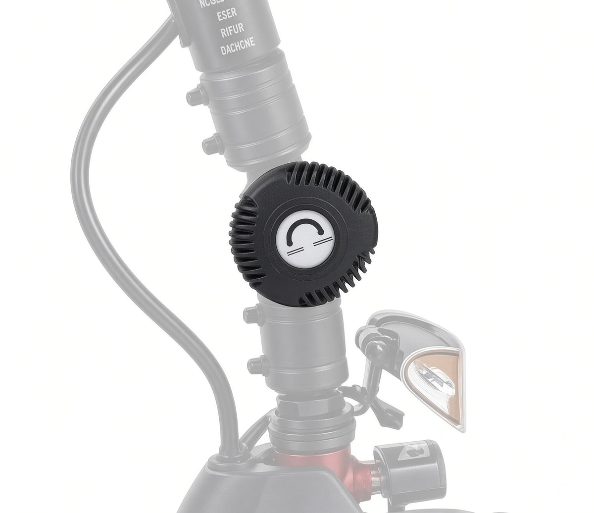 Black plastic tiller adjustment knob for the Golden LiteRider (GL110, GL140) scooter