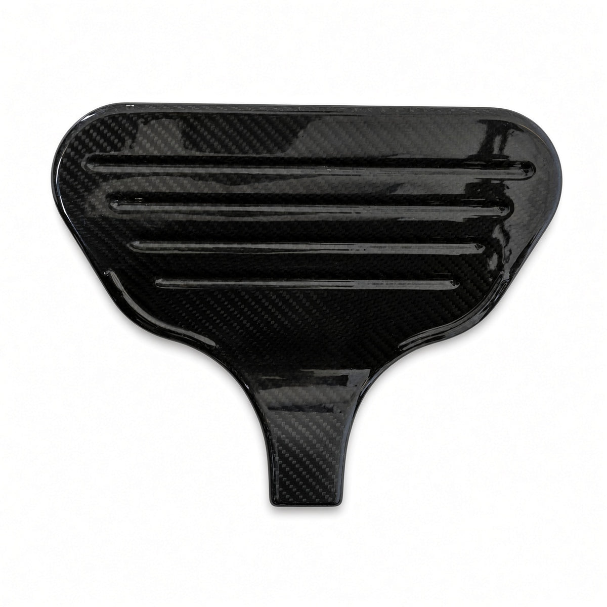 MEC2200066 Foot platform for the Jazzy carbon travel chair, glossy black carbon fiber.