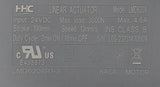 MOT1707191 data plate for the Pride VivaLift back motor, showing HHC LMD6208B1-3 specifications and certification marks.