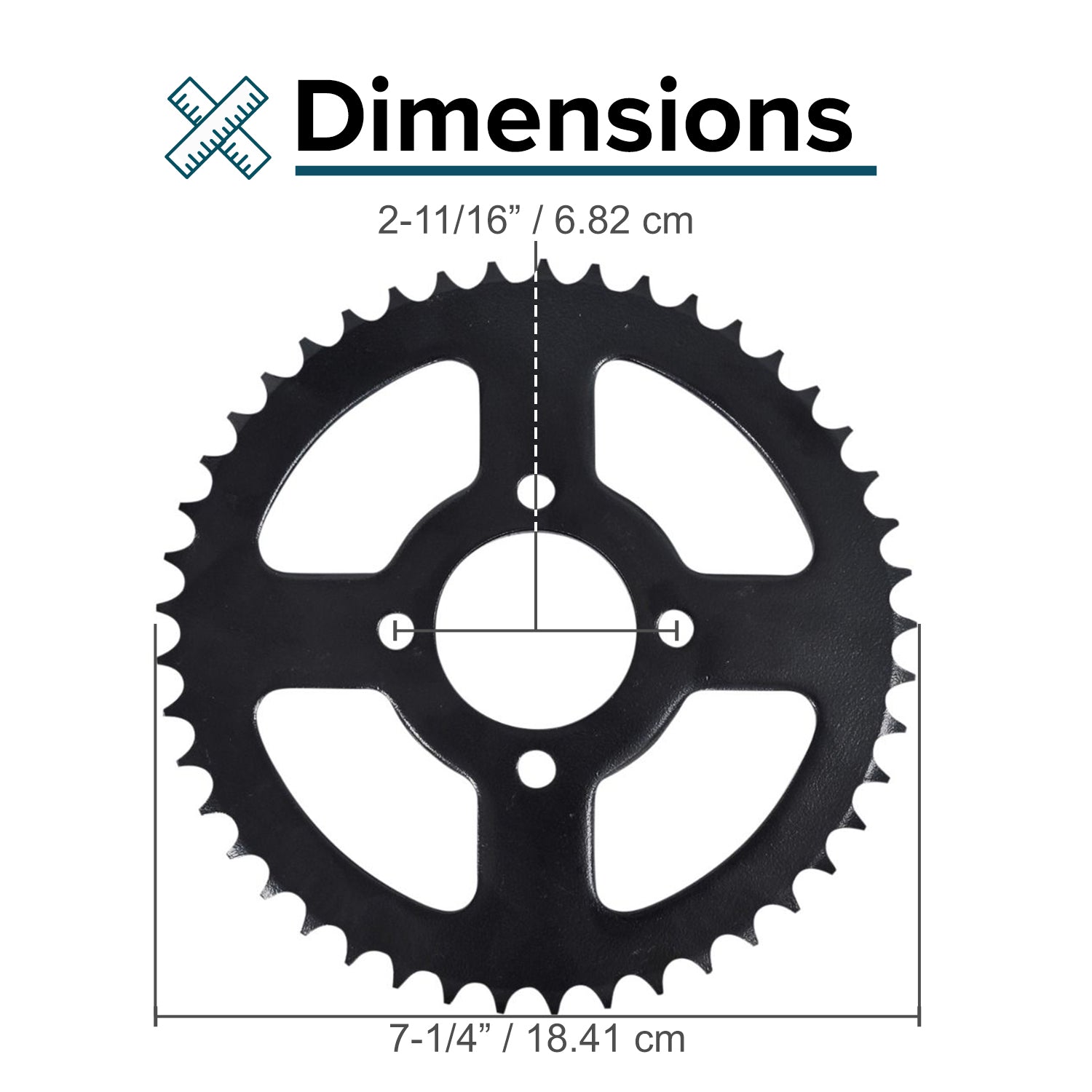 428 Chain 45 Tooth Sprocket for Coleman AT125-EX & AT125-UT ATVs