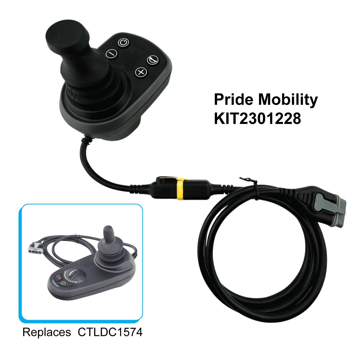 Replacement Kit for the 2 Key GC2/GC3 Joystick Remote with 4 Prong Connector (KIT2301228 replaces CTLDC1574)