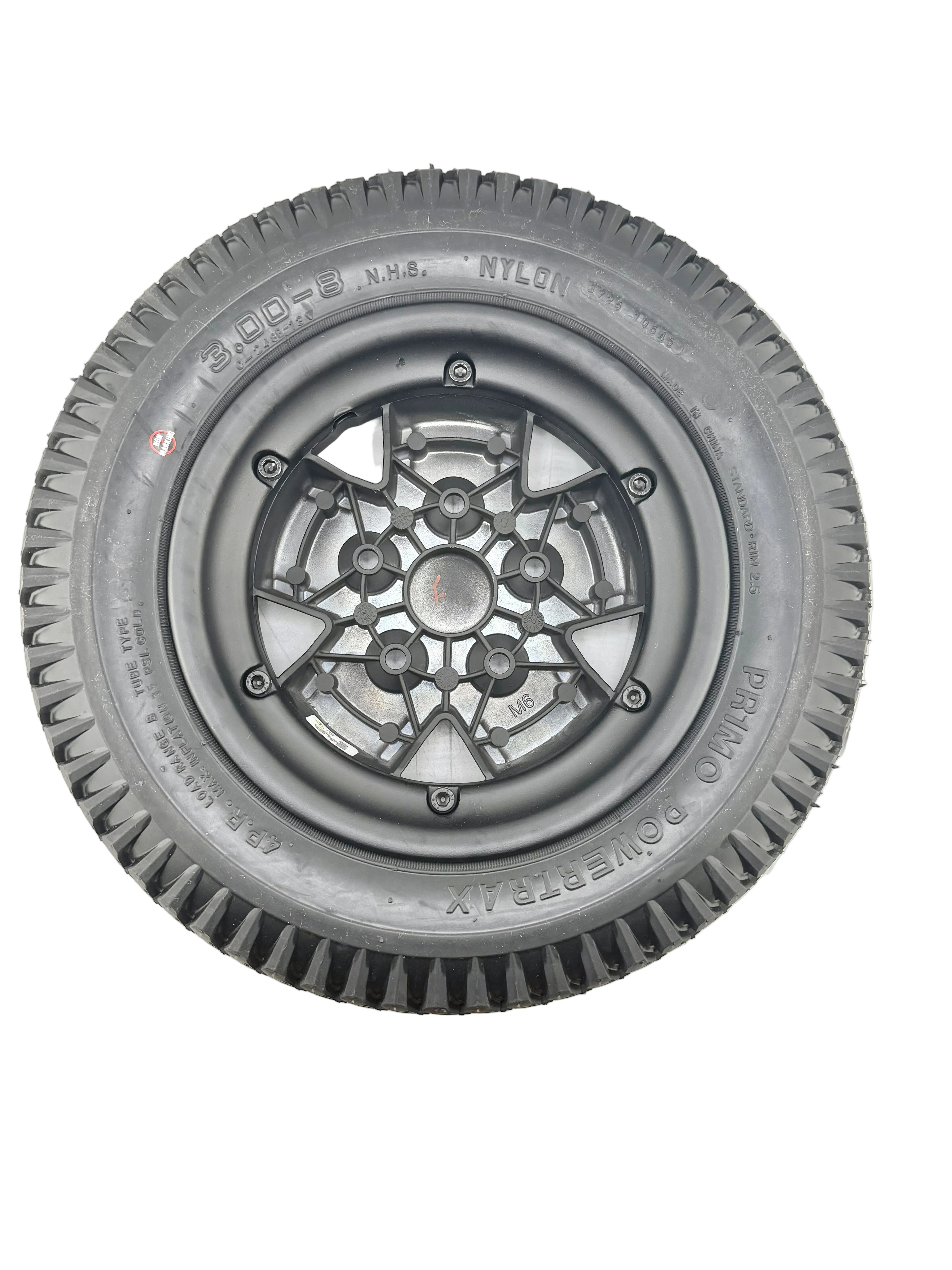 14" x 3" Flat-Free Drive Wheel Assembly for the Quantum Edge 3 Stretto, side view