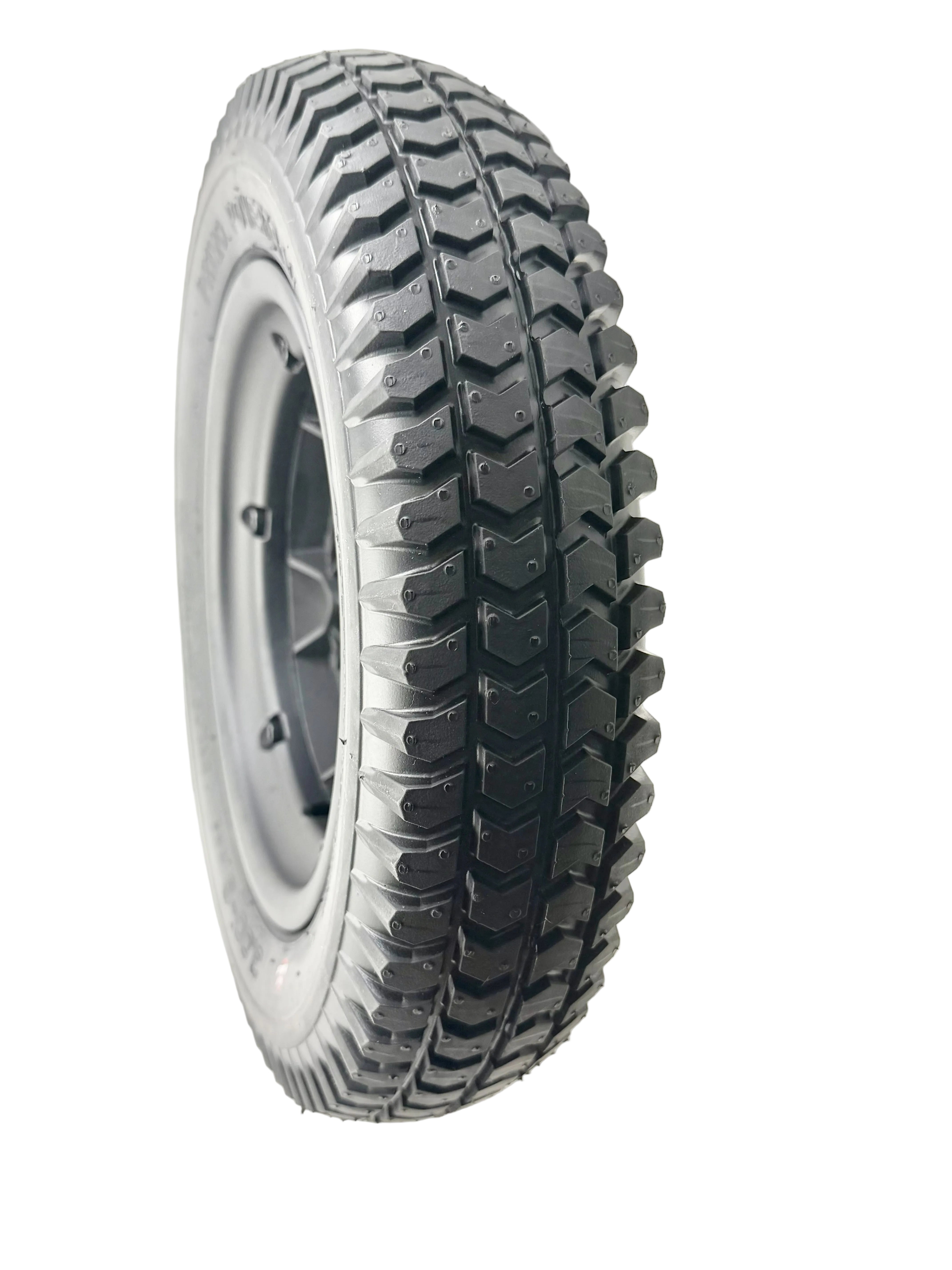 14" x 3" Flat-Free Drive Wheel Assembly for the Quantum Edge 3 Stretto, close-up detail