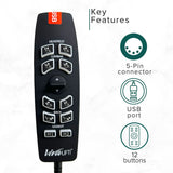 10-Button or 12-Button 5-Pin Hand Control for Pride VivaLift Standard and (Early) Version 2 Lift Chairs (10 Button: CTL1707190/12 Button: CTL2104324)