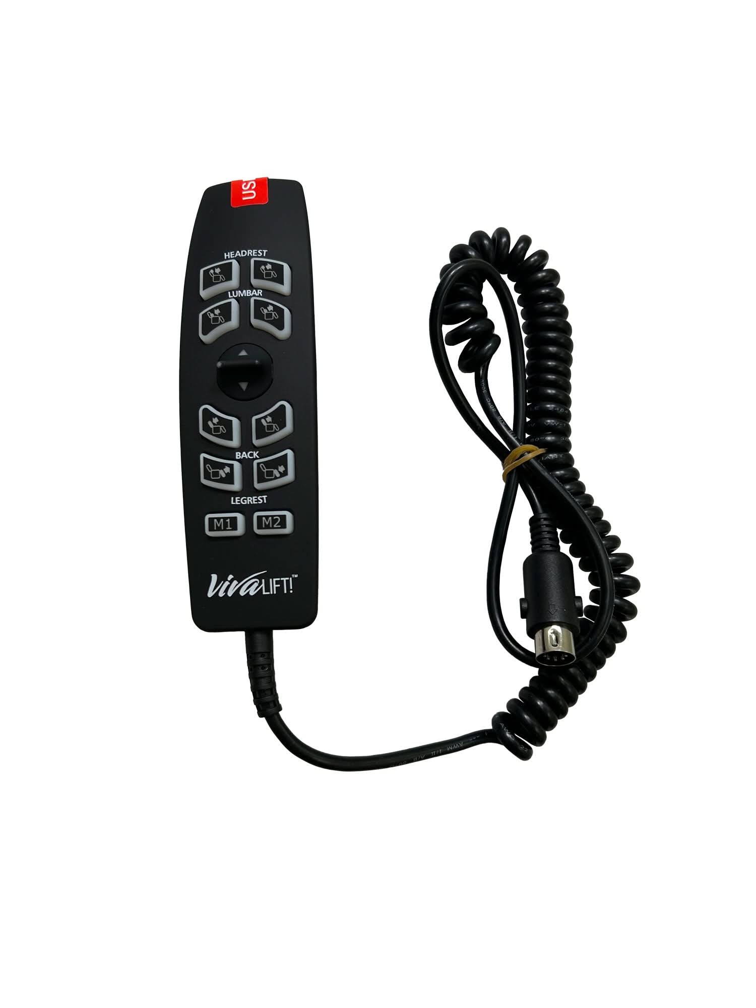 10-Button or 12-Button 5-Pin Hand Control for Pride VivaLift Standard and (Early) Version 2 Lift Chairs (10 Button: CTL1707190/12 Button: CTL2104324)