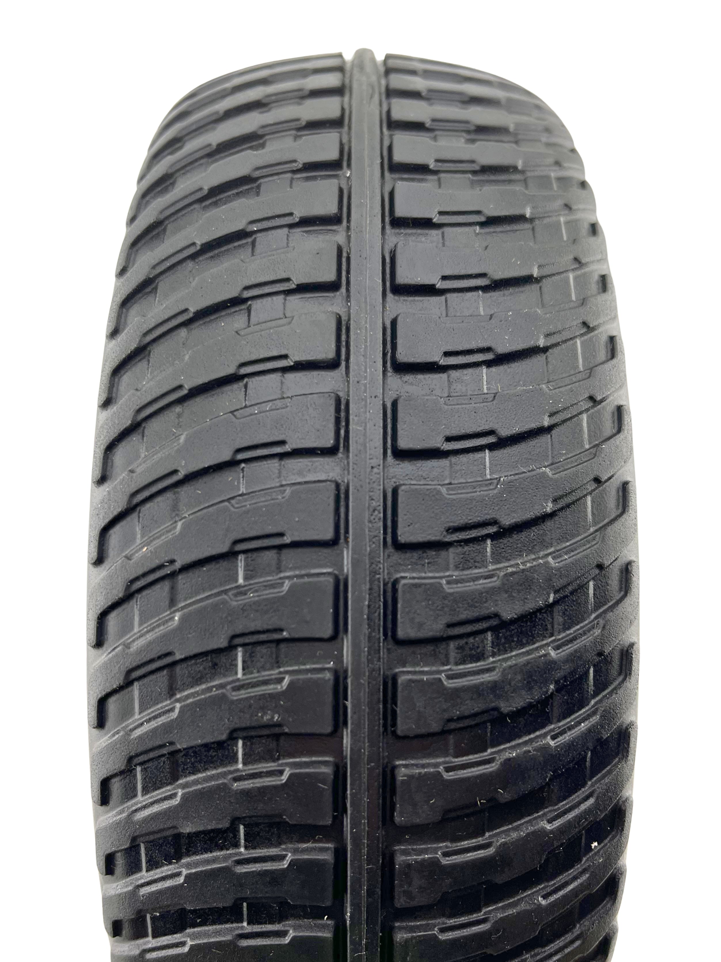 Front Wheel Assembly with Black Molded Tire for the Go-Go Sport (S74) 4-Wheel Scooter (WHLASMB7120012)