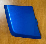 High Capacity Battery Box Shroud Assembly Inserts in Blue for the Go-Go LX (S50LX/S54LX) (Blemished) displayed on a wooden surface, showing minor scuffs and scratches on the plastic panels.