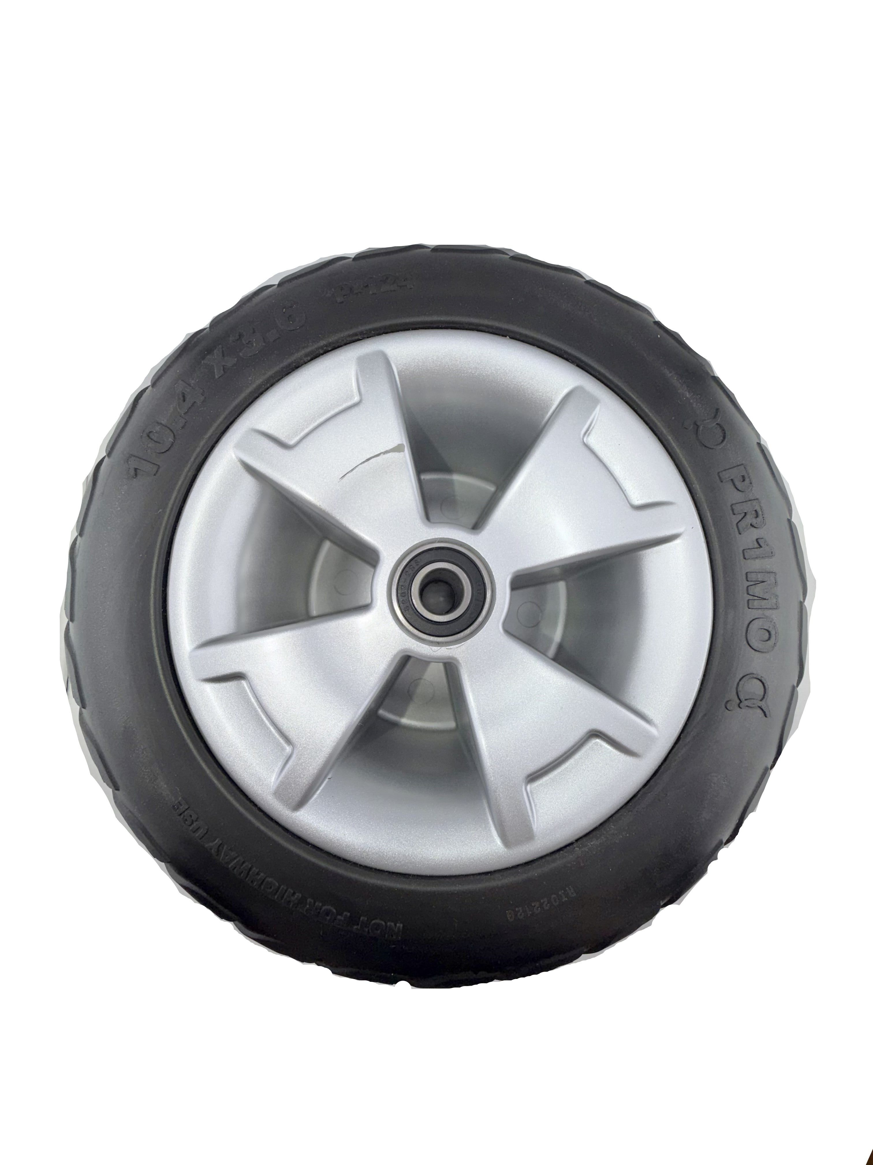 10.4x3.6 Front Wheel Assembly with Black Flat-Free Tire for the 3-Wheel Pride Victory 10 (SC610) (Blemished)