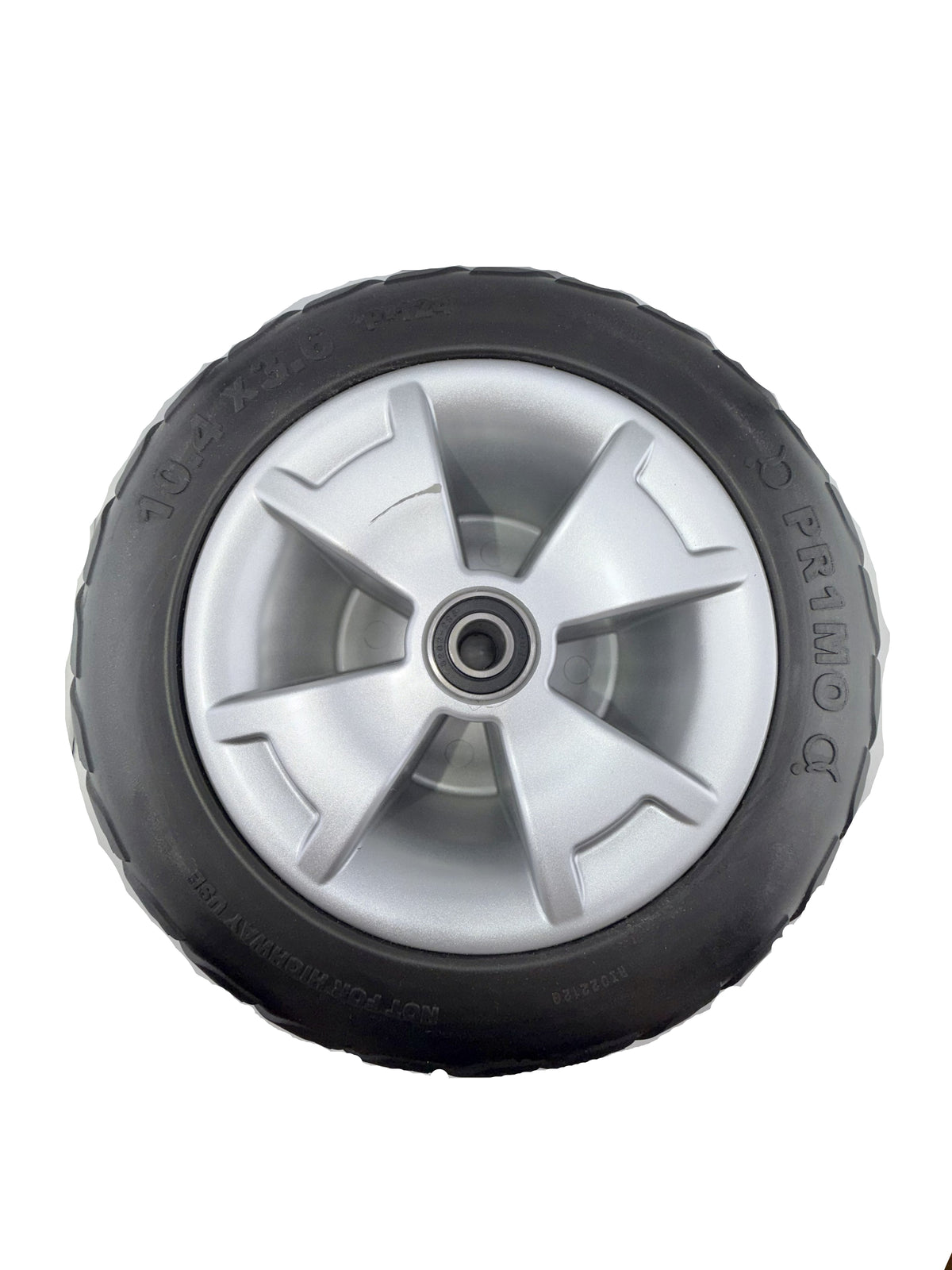 10.4x3.6 Front Wheel Assembly with Black Flat-Free Tire for the 3-Wheel Pride Victory 10 (SC610) (Blemished)
