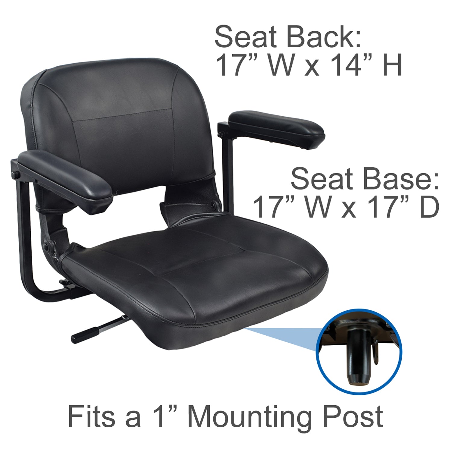 17" Wide Molded Seat Assembly for Go-Go and Pride Mobility Scooters (SETASMB5827)