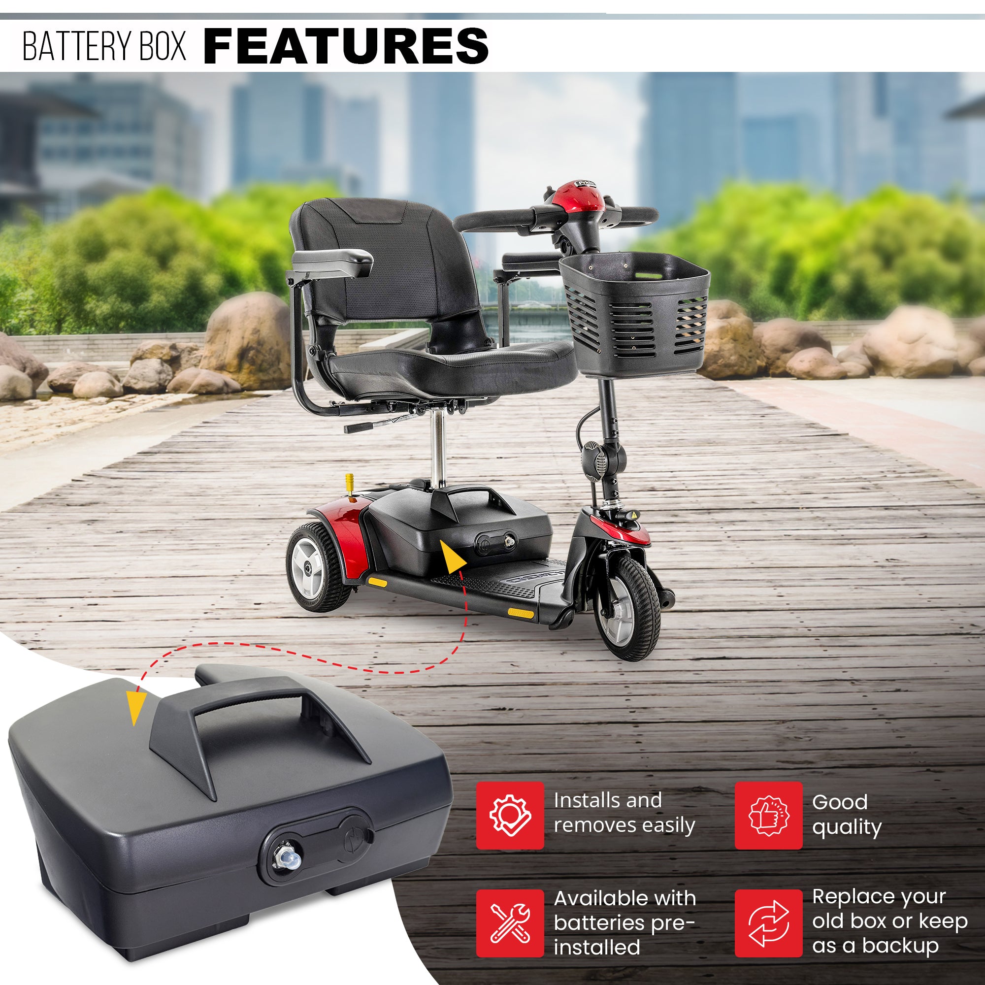 Battery Box Assembly for the Go-Go Ultra X (S39/S49)