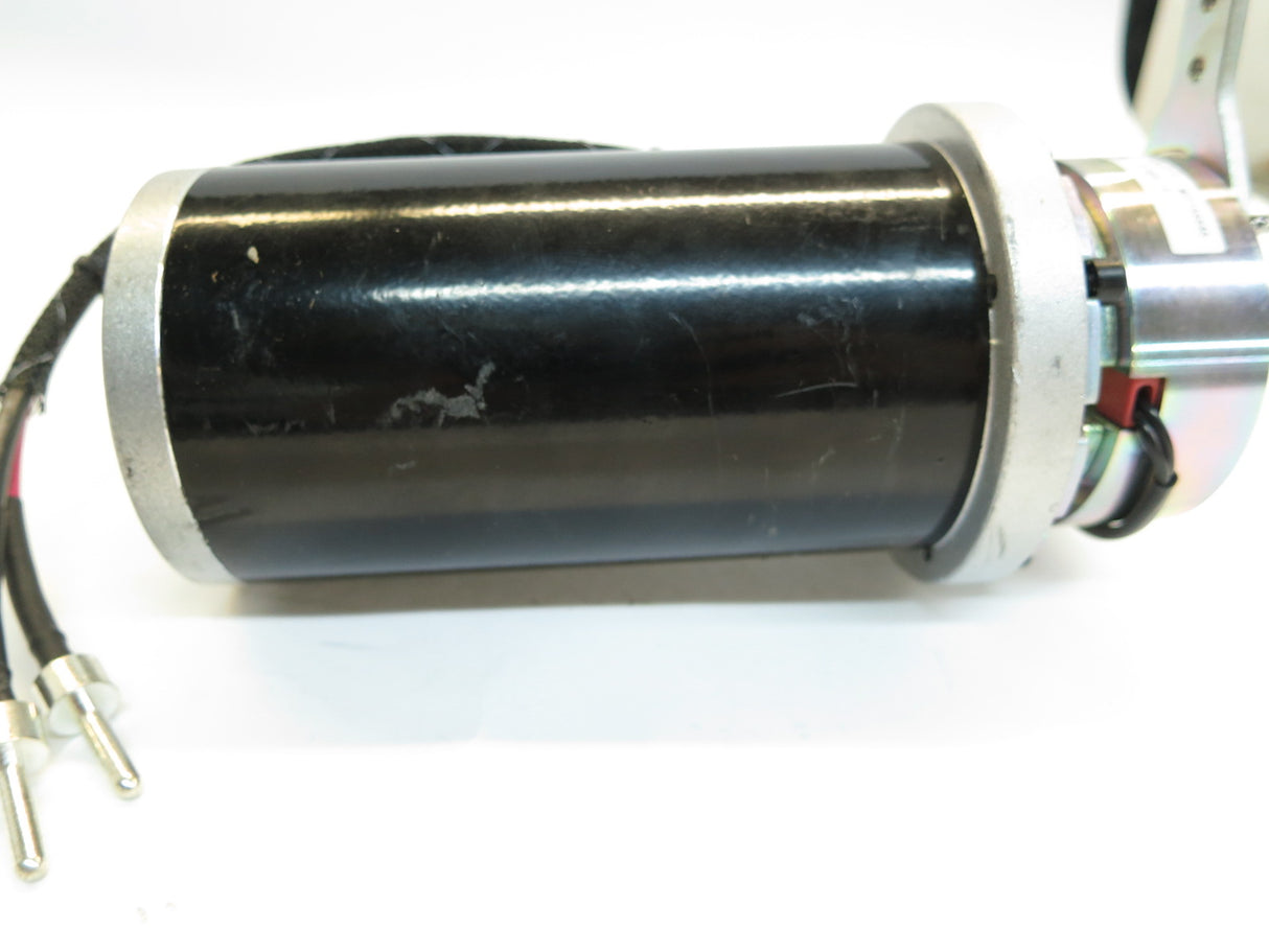 Motor (AA250002047) & Brake Assembly with Power Connector for the Go-Go Elite Traveller (SC40E/SC44E) & Ultra X (SC40X/SC44X) Mobility Scooters (Blemished), featuring a black cylinder with silver rims and integrated wiring.