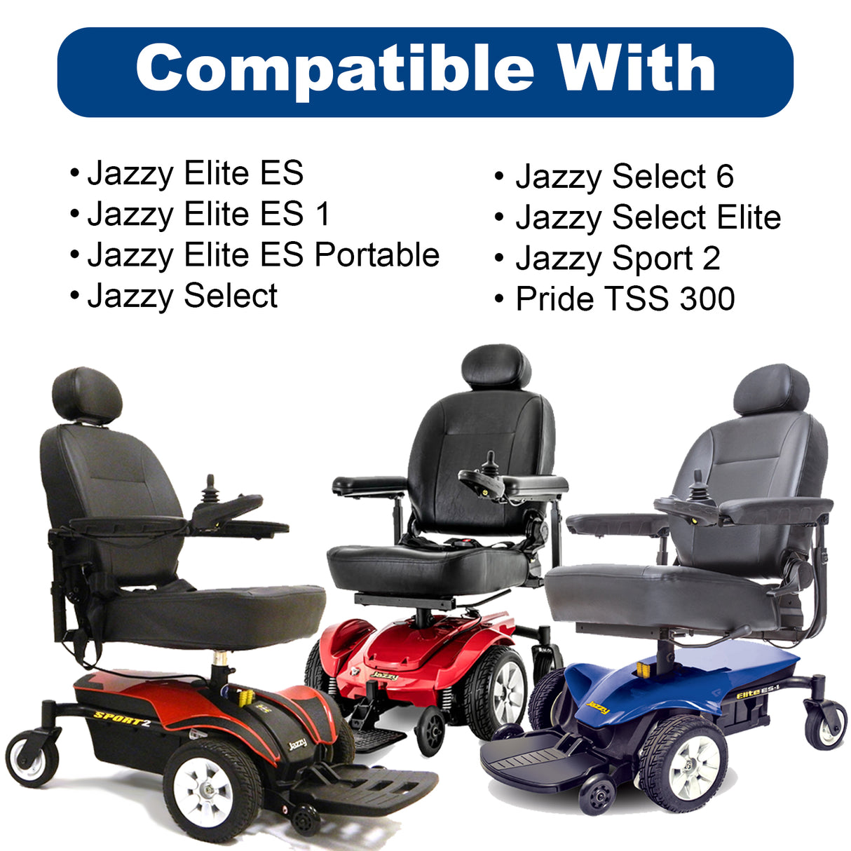 Rear Caster Wheel Assembly for Jazzy Select, Jazzy Select Elite, and Pride TSS 300 (WHLASMB2047)