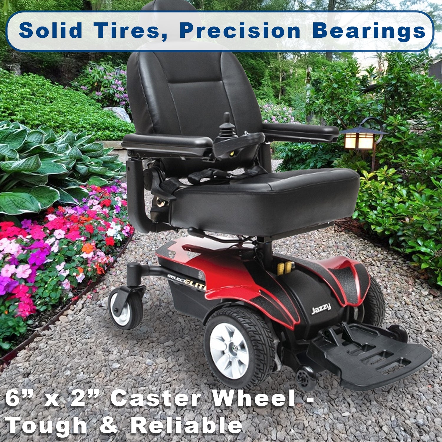 Rear Caster Wheel Assembly for Jazzy Select, Jazzy Select Elite, and Pride TSS 300 (WHLASMB2047)