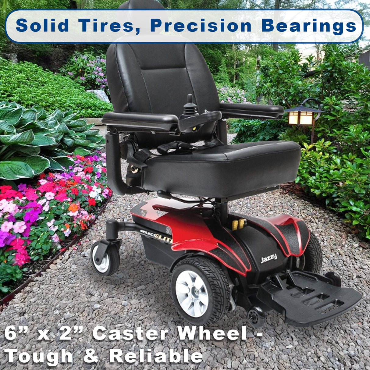 Rear Caster Wheel Assembly for Jazzy Select, Jazzy Select Elite, and Pride TSS 300 (WHLASMB2047)