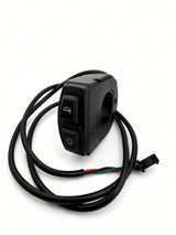 Hiboy DK1 handlebar light and horn switch showing the buttons