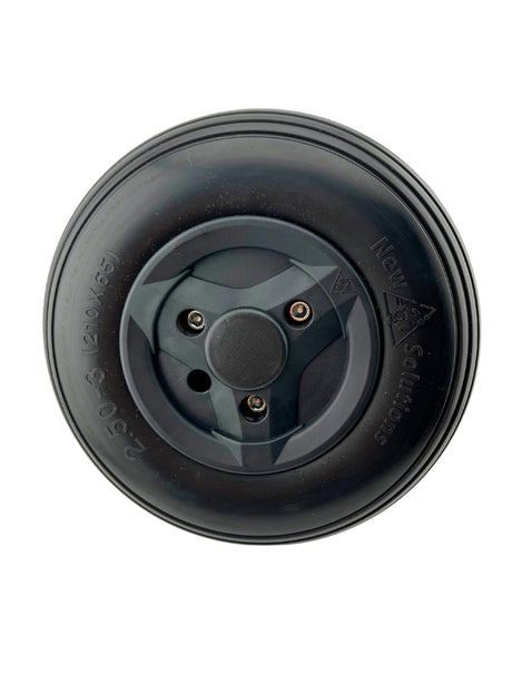 Black 2.50-3 (210-65) Caster Wheel for Permobil F3 Corpus, F5 Corpus, & M5 Corpus Power Chairs (324206)