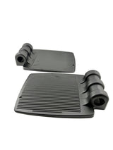 Universal Black Metal Footplates for Wheelchairs with 7/8" Tubing (Left & Right / Set of 2)