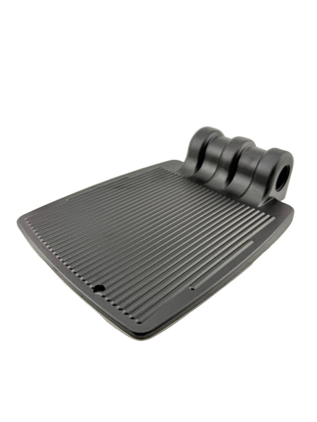 Universal Black Metal Footplates for Wheelchairs with 7/8" Tubing (Left & Right / Set of 2)