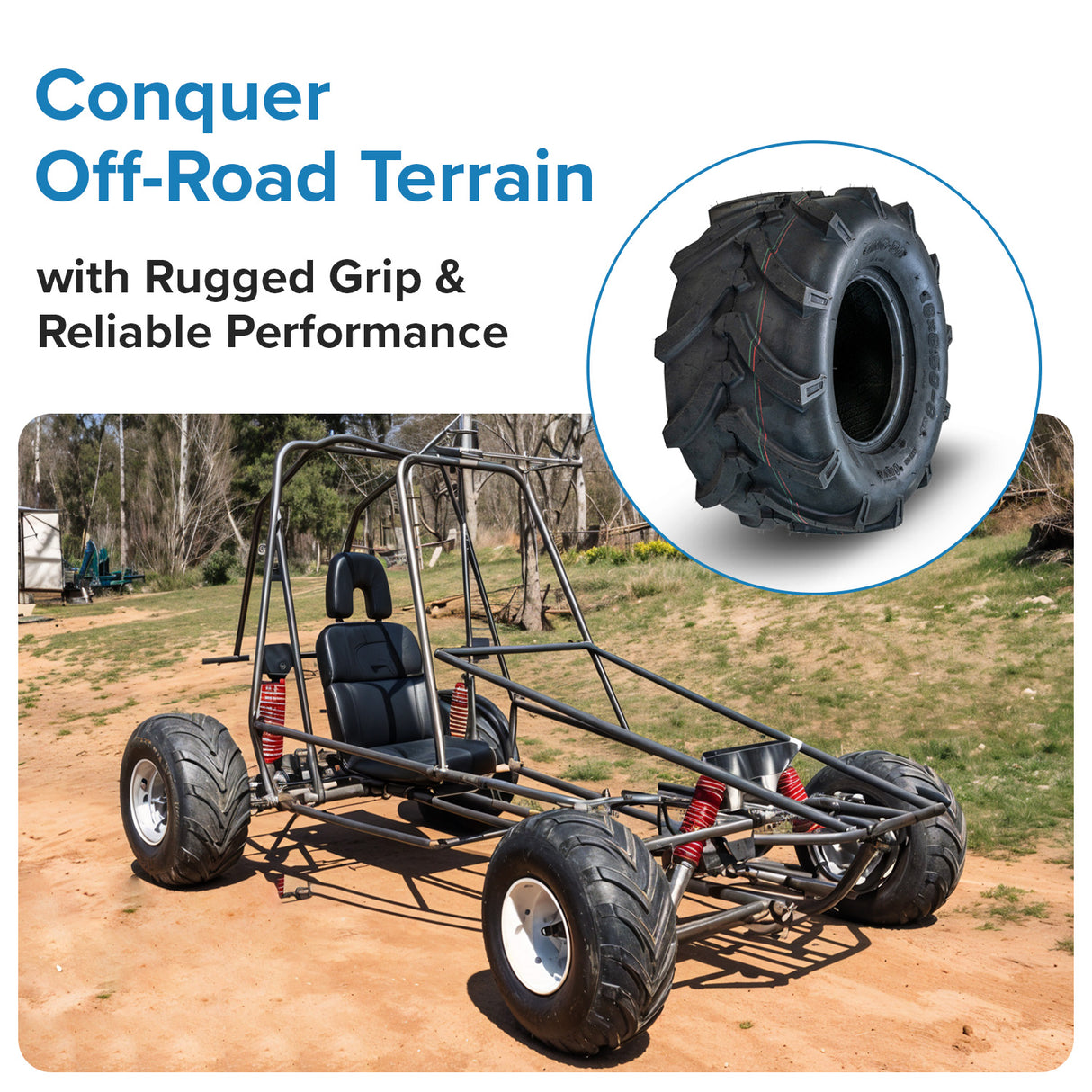 18x8.50-8 Tire with QD148 V-Tread
