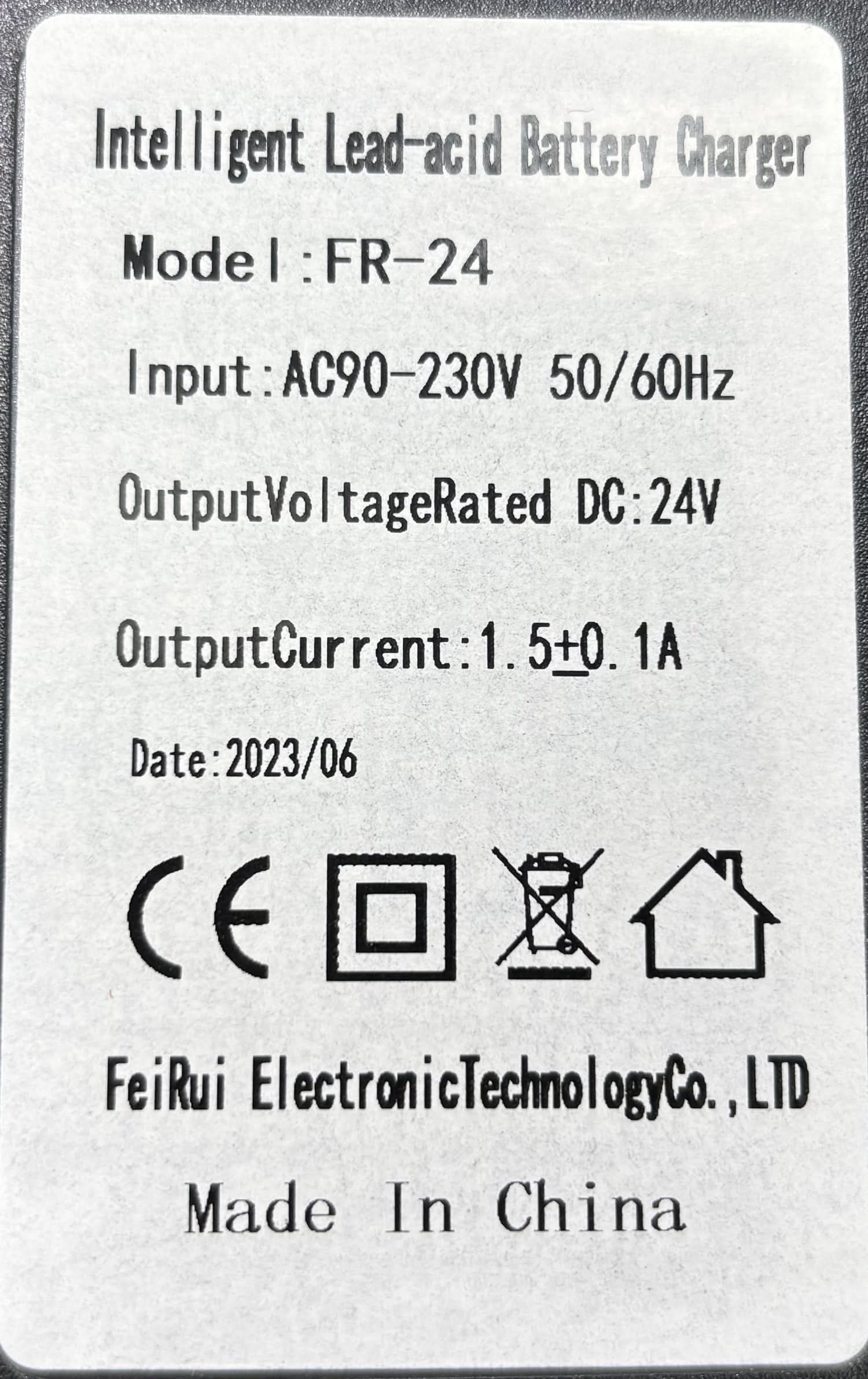 24 Volt 1.5 Amp Coaxial Battery Charger for Shoprider Scootie and Sunrunner S