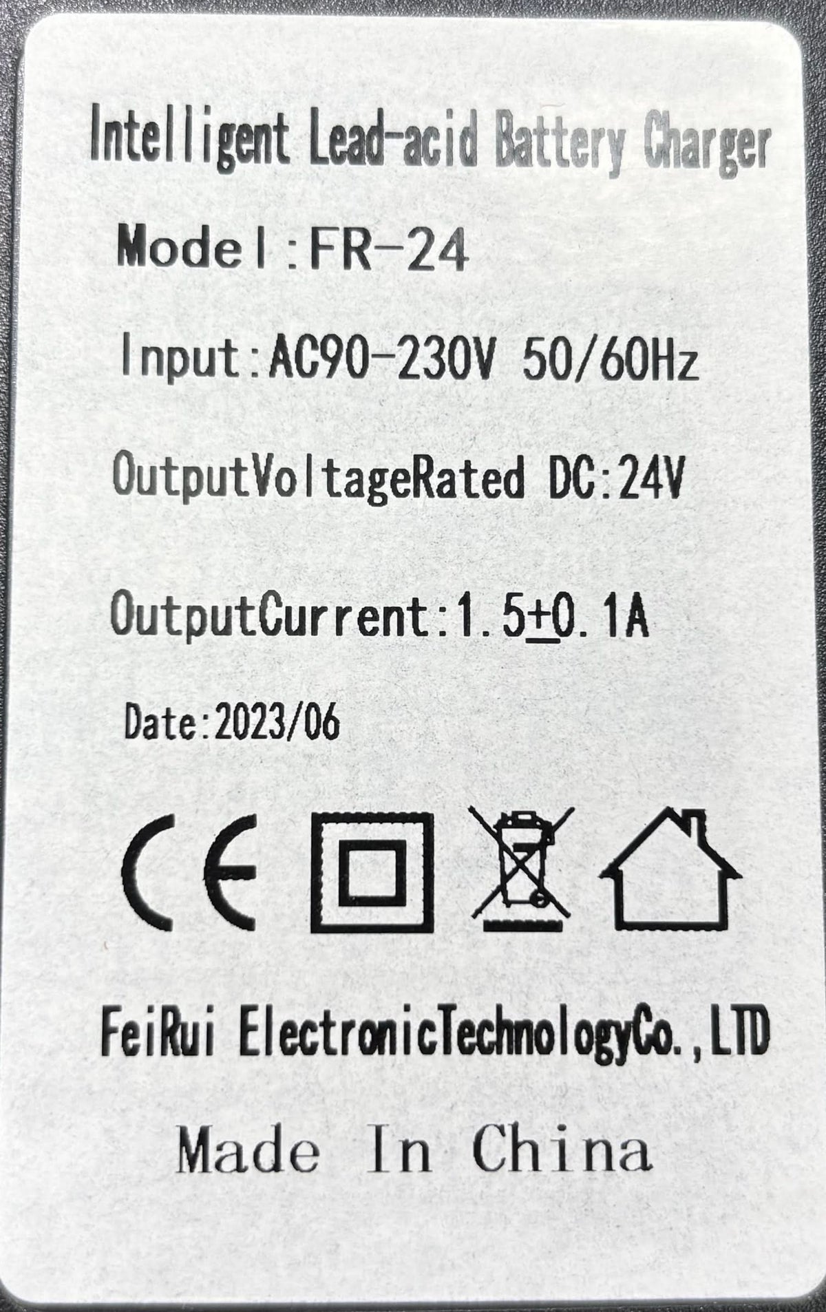 24 Volt 1.5 Amp 2.5mm ID Coaxial Battery Charger for the Radio Flyer Ultimate Go-Kart (940)
