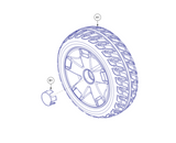 WHL1705271-A 11" Rear Wheel Assembly for Pride Victory 10 VA Model Only (S610V / S710V)