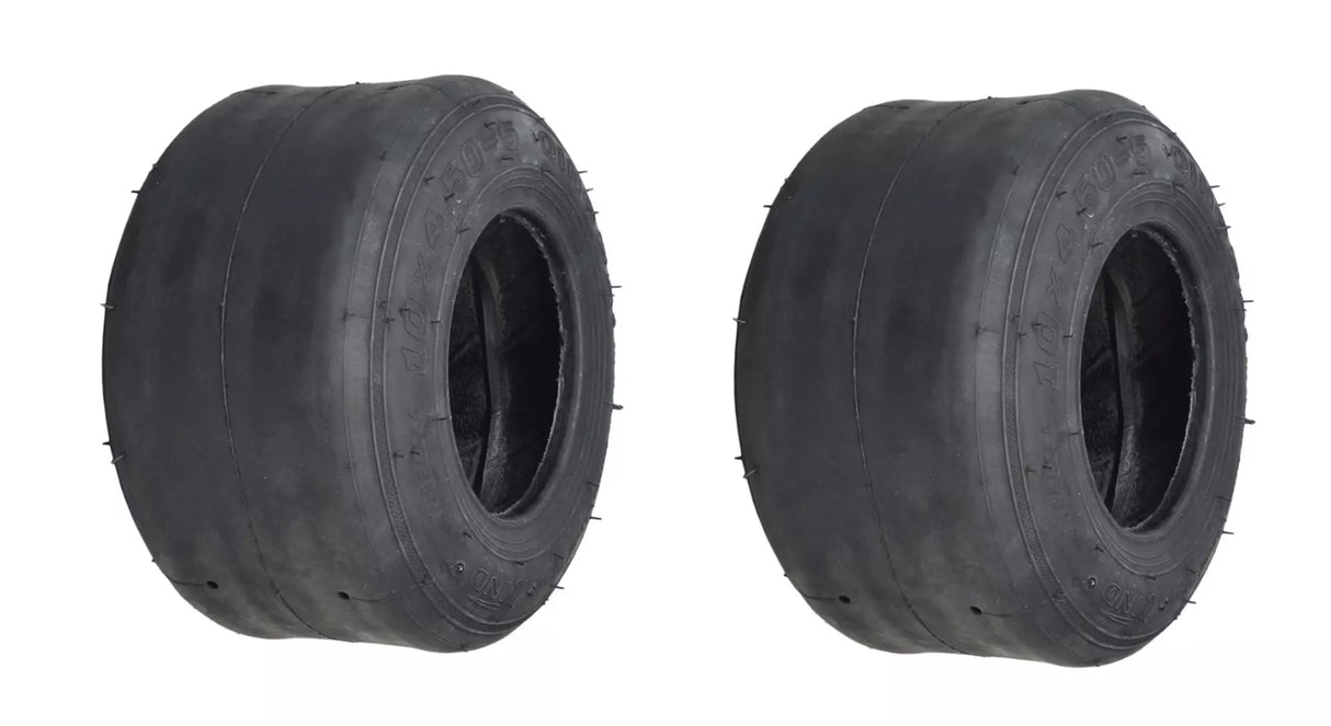 10x4.50-5 Tubeless Slick Tire for Drift Trikes & Go-Karts (Set of 2)