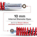 12-3/4" (325 mm) Adjustable Shock with 10 mm Eyes for 150cc - 250cc Hammerhead Off-Road® Go-Karts (Set of 2) (Blemished)