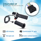 6-Wire Hand Throttle & Grip Set for the ANCHEER an-EB5 Plus Folding Electric Bicycle