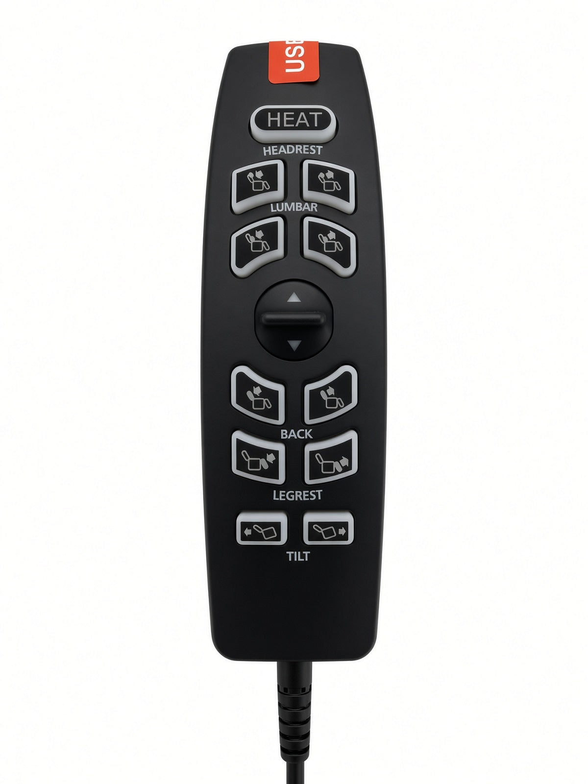 HAND CONTROL,POWER HEADREST/LUMBAR,DUAL MOTOR W/TOGGLE,BLACK,HEAT,(HHC: HW110K-H-KB) (CTL2303094)