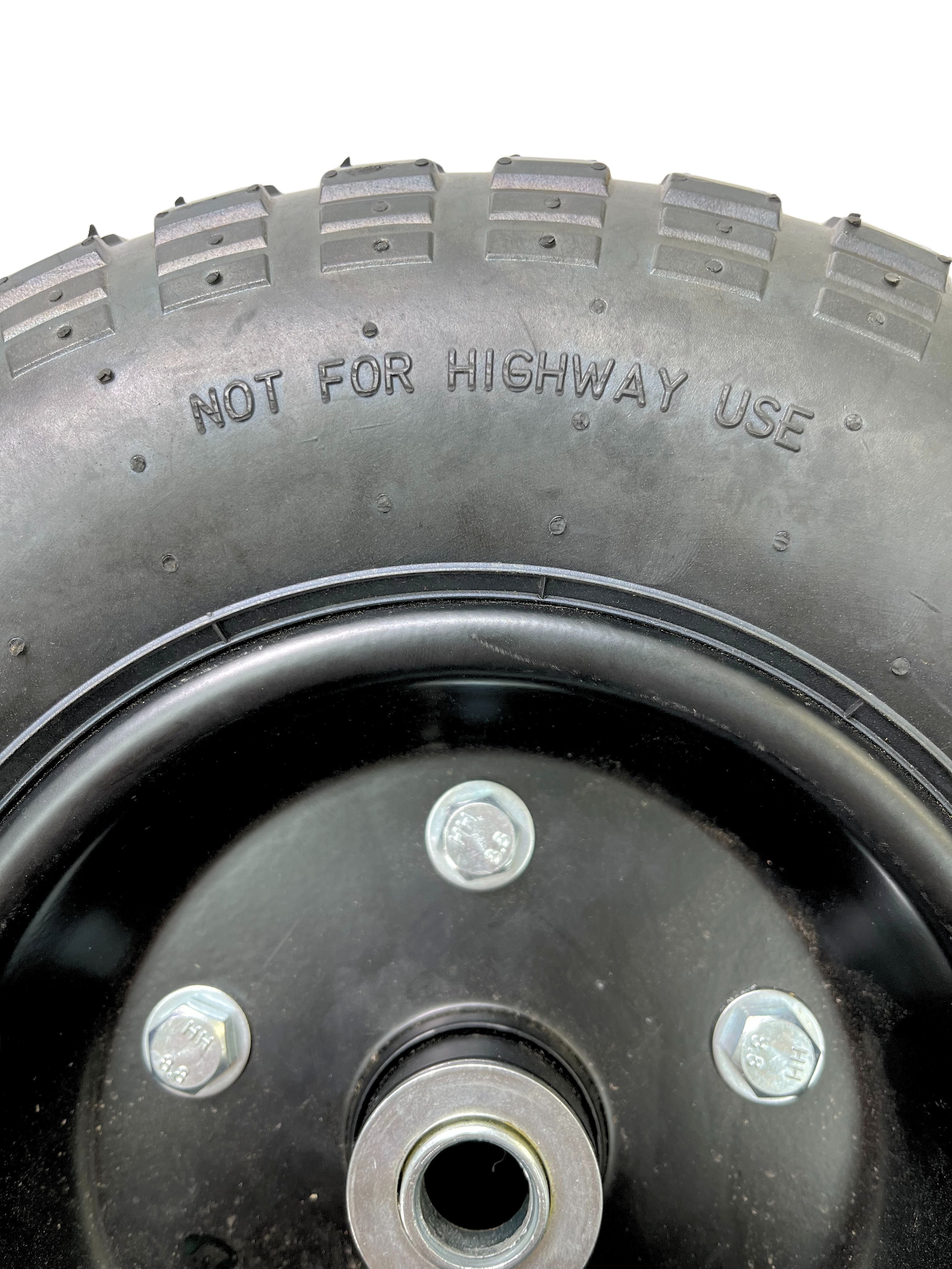 13" Pneumatic Tire with Black Hub for Dollies, Wagons, & Carts