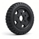 Pride Pursuit 2 wheel assembly WHL2206297 — 13x3.50-8 pneumatic tire mounted on a black 5-spoke split rim, angled view