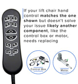 Hand Control for the Mega Motion MM3702 Lift Chair (CTL1804039)