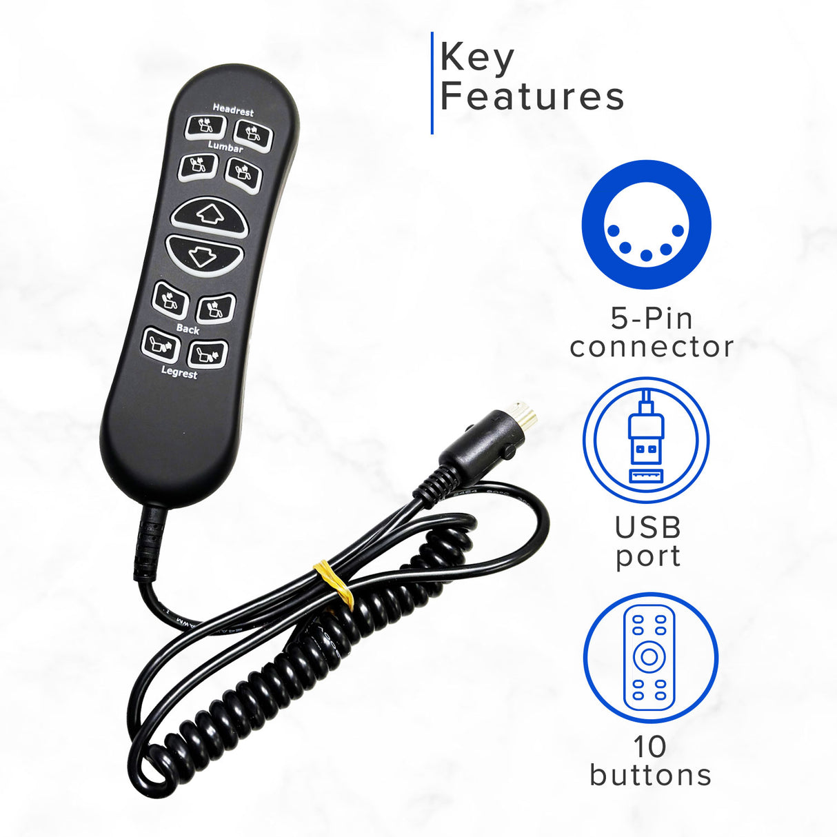 Hand Control for the Mega Motion MM3702 Lift Chair (CTL1804039)