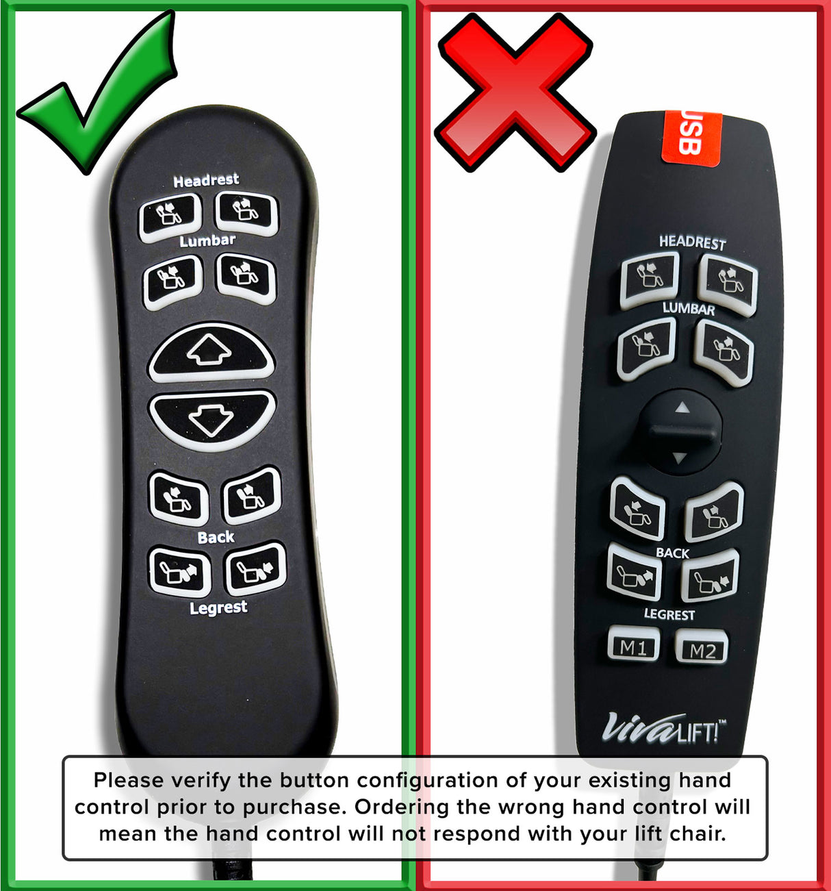 Hand Control for the Mega Motion MM3702 Lift Chair (CTL1804039)
